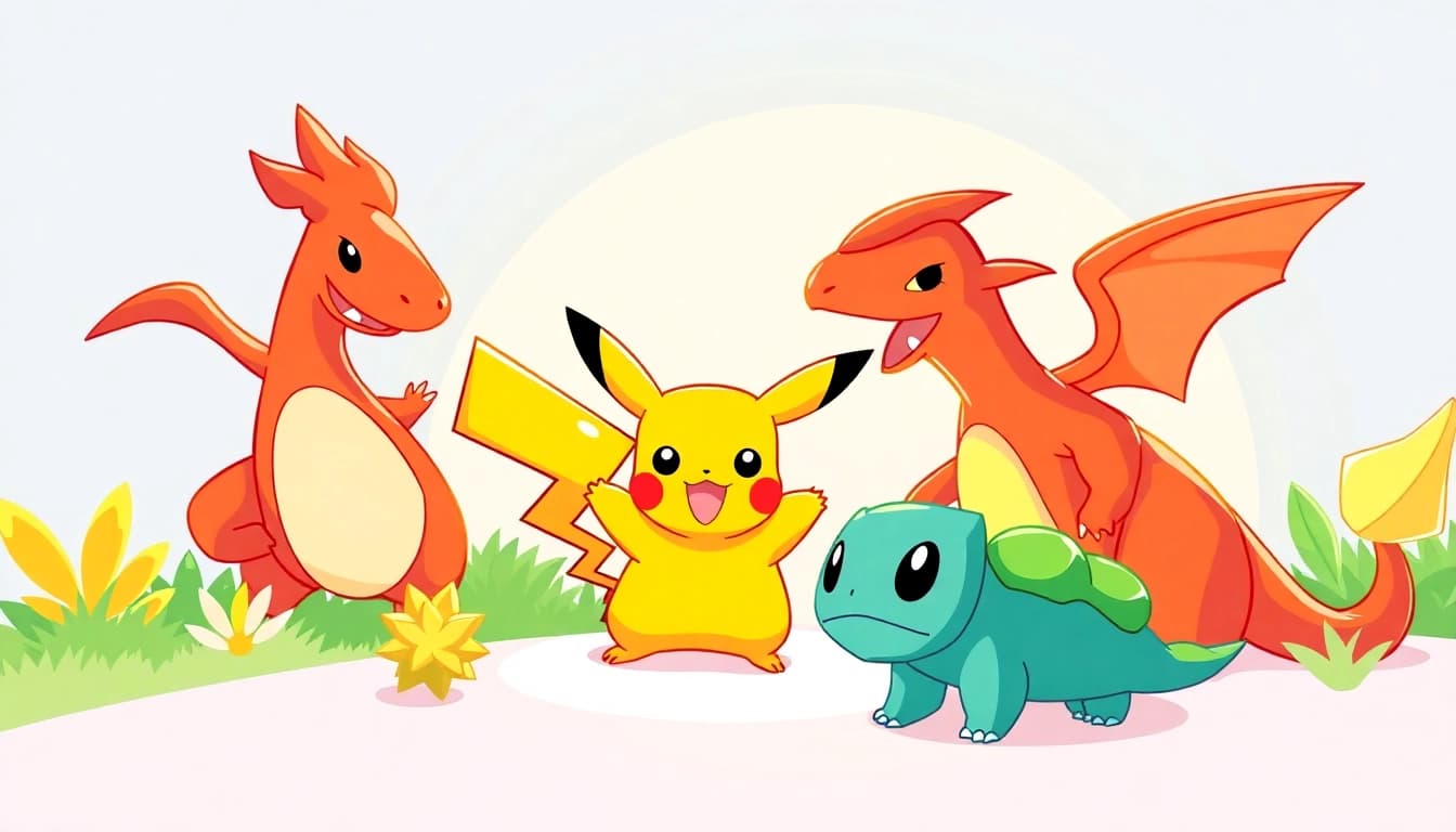 Colorful Pokémon SVG designs for Cricut crafting, showcasing popular characters.