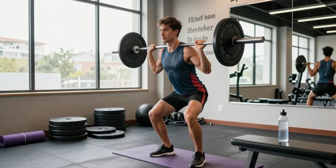 Dynamic gym scene showcasing a fitness enthusiast lifting weights at the Unique Pharma Steroid Shop, representing a commitment to health and wellness.