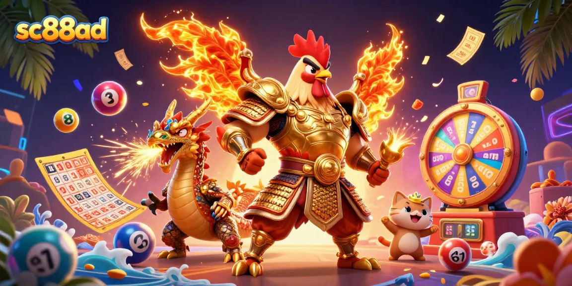 Engage with SC88AD's vibrant slot gaming experience featuring colorful dynamics and animated characters.