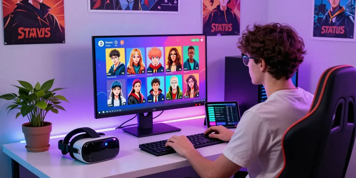 Engaging gameplay scene from the Status app showcasing vibrant characters and virtual interactions.