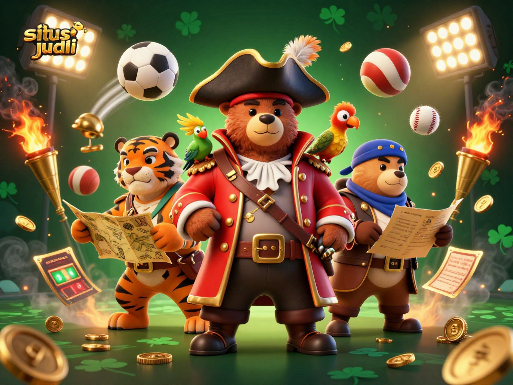 Experience thrilling situs judi bola action with animated characters and dynamic sports elements