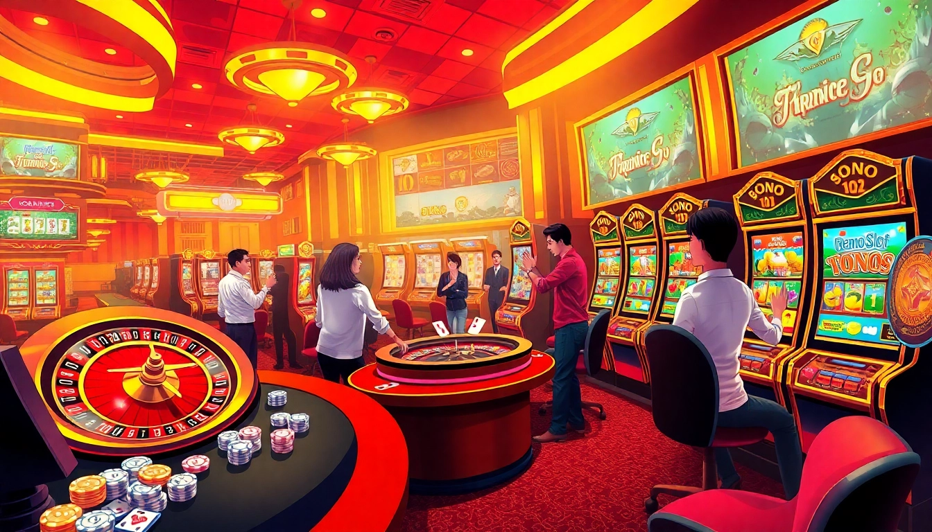 Experience the excitement of demo slot pragmatic at a vibrant casino with engaging players and iconic games.