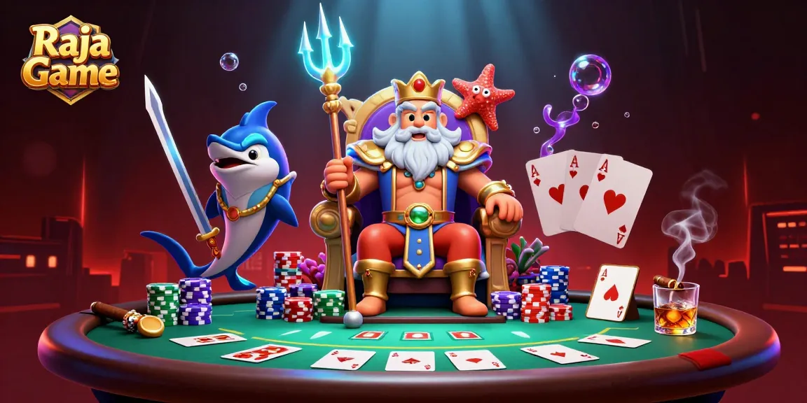 Engage with Raja Game's vibrant poker scene featuring thrilling gaming elements and characters.