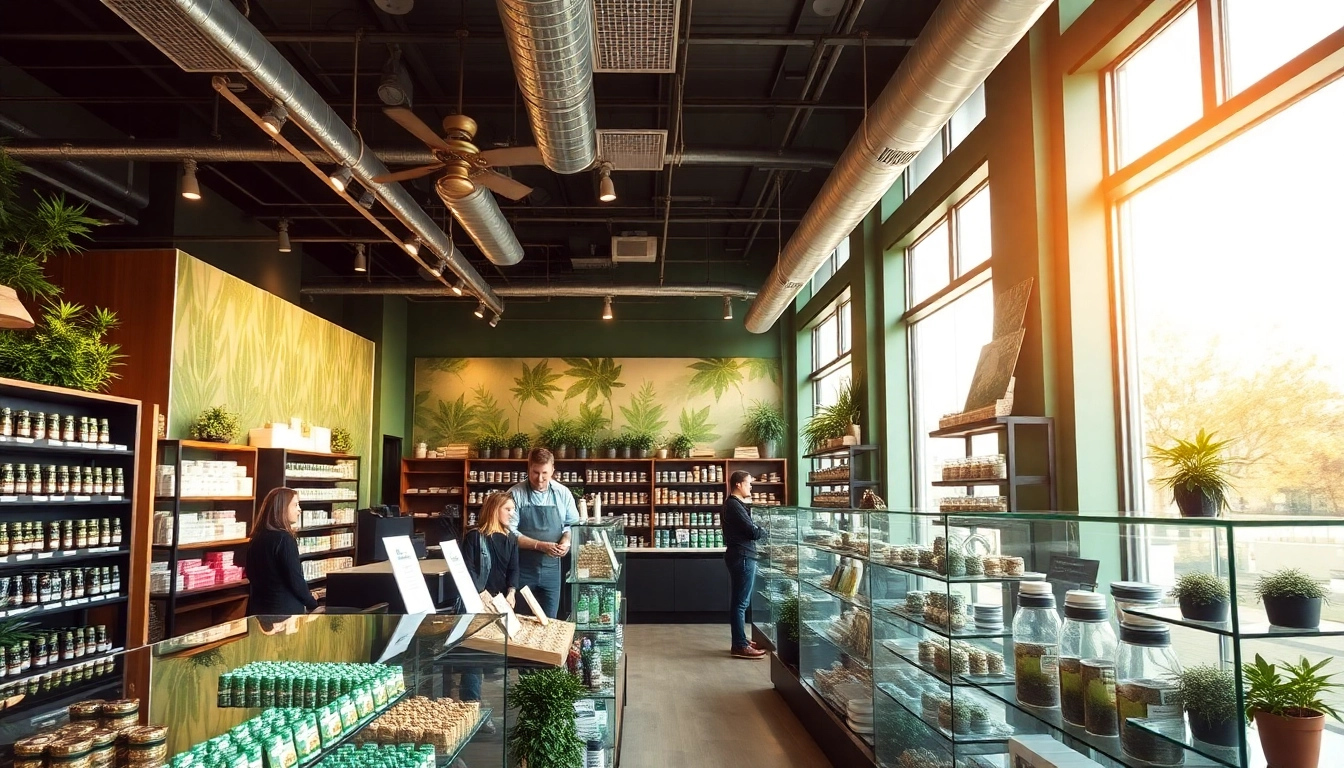 Browse quality products at our Weed Store featuring a vibrant interior and friendly staff.