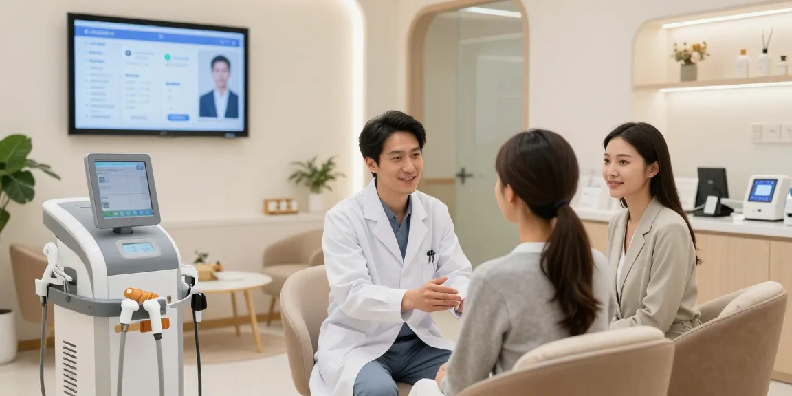 Hair transplant Turkey consultation in a modern healthcare clinic with compassionate doctor and patient care.