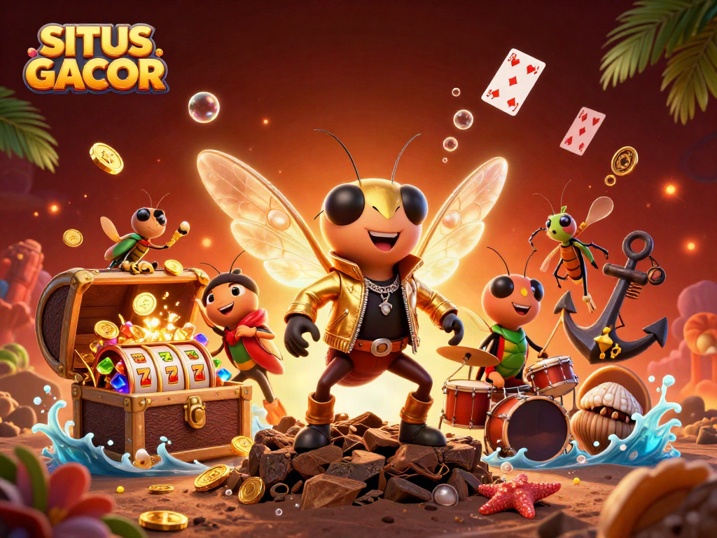 Experience the thrill of SITUS GACOR with vibrant casino elements and exciting characters in action.