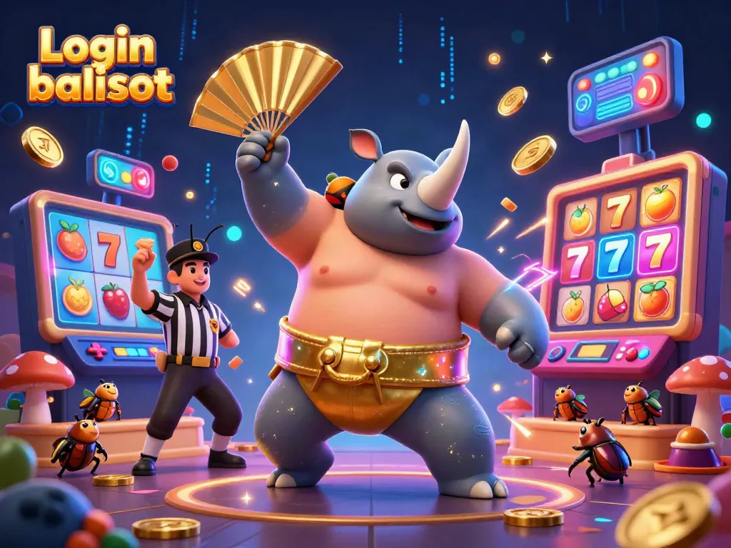 Experience the thrill of Login balislot as vibrant characters celebrate winning moments in a dynamic casino scene.