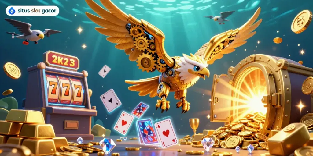 Gambarlah situs slot gacor menang besar dengan petunjuk permainan dan simbol keberuntungan.