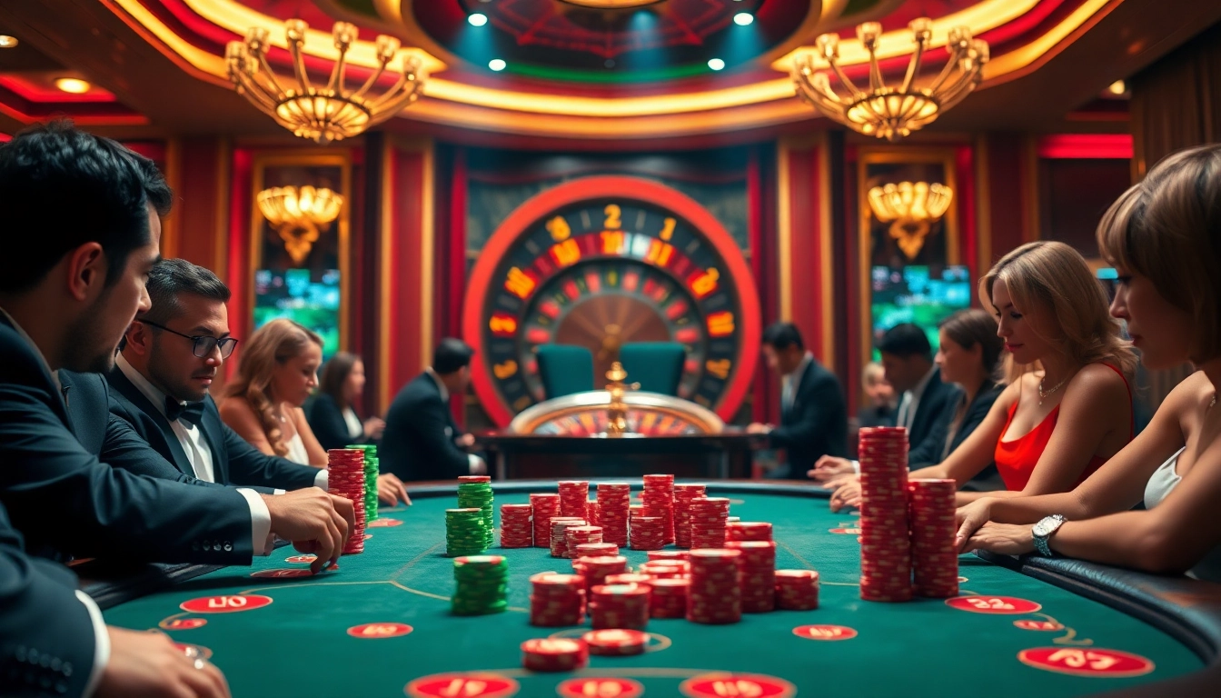 High-stakes poker action capturing tension and excitement at https://rr88co.net/ casino table.