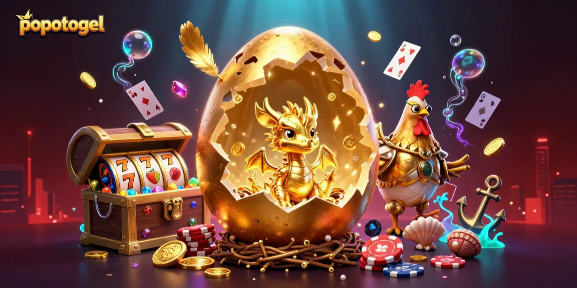 Engage in thrilling gameplay with popotogel's stunning golden dragon and poker chips in a vibrant casino setting.