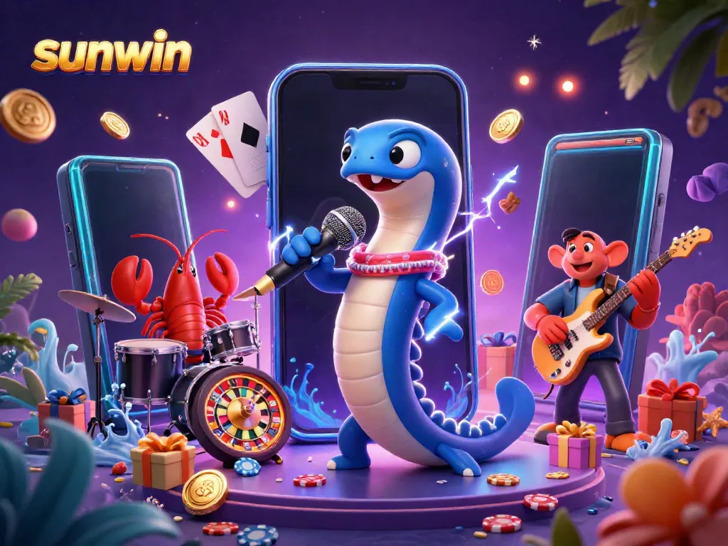 Experience excitement with sunwin's electric eel DJ performance amid vibrant casino action.