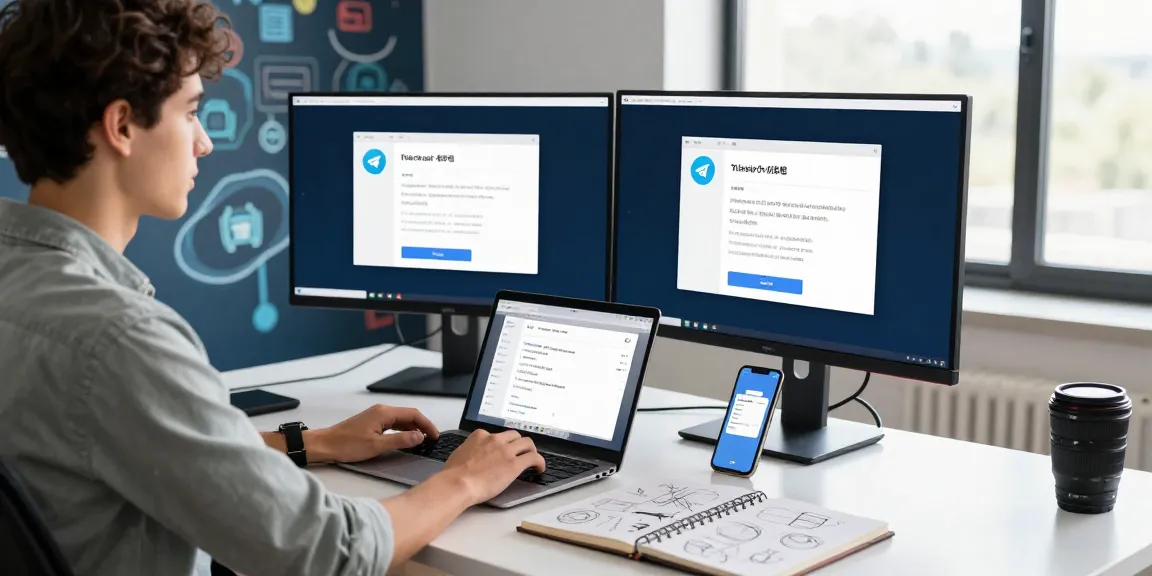 Developer optimizing 纸飞机中文版 on dual monitors in a modern tech workspace