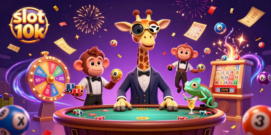 Experience the thrill of slot 10k games with a playful high-roller giraffe and dynamic casino action!