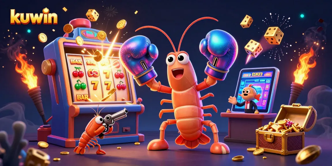 Engage with kuwin's vibrant 3D casino scene featuring the mantis shrimp and vibrant jackpots.
