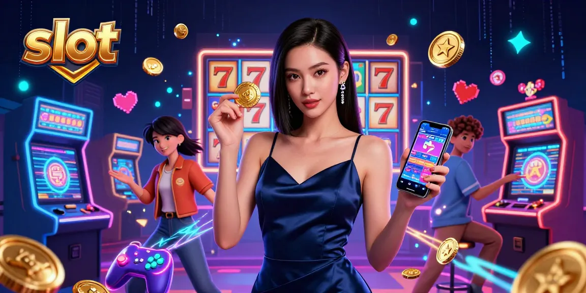 Experience thrilling slot action with a stunning casino illustration featuring vibrant game elements.