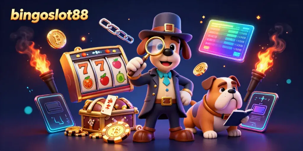 Bingoslot88 menawarkan petualangan menarik dengan detektif dan anjing menjelajahi harta judi.
