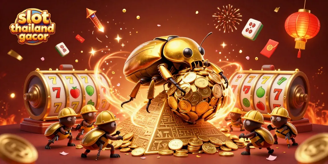 Win big with exhilarating slot thailand gacor action featuring golden coins and festive casino elements.