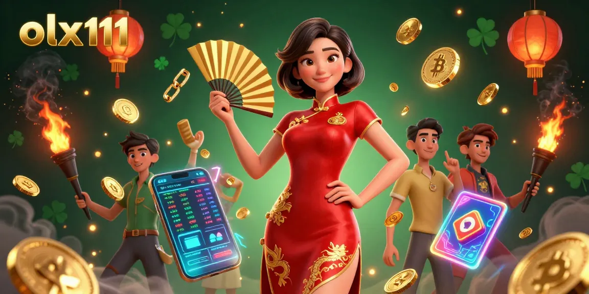 Play with olx111 and win big at an exciting online casino, featuring vibrant graphics and engaging elements.