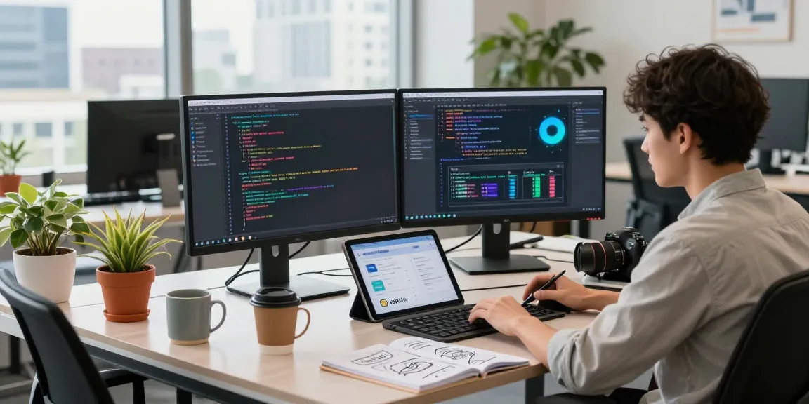 KoboldAI workspace featuring a developer coding, showcasing advanced tech interactions.